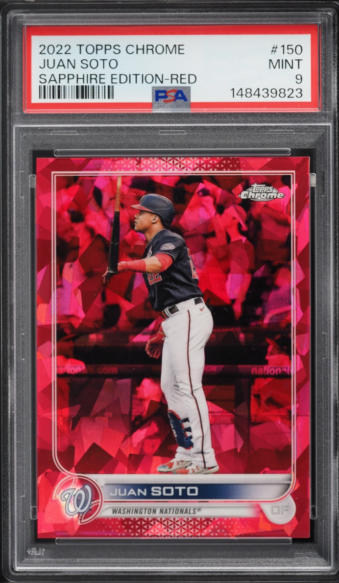 2022 Topps Chrome Sapphire Edition Red Juan Soto /5 #150 PSA 9 MINT