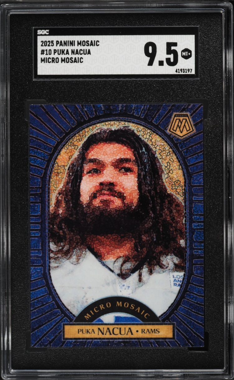2025 Panini Mosaic Micro Mosaic Puka Nacua #10 SGC 9.5 MINT+