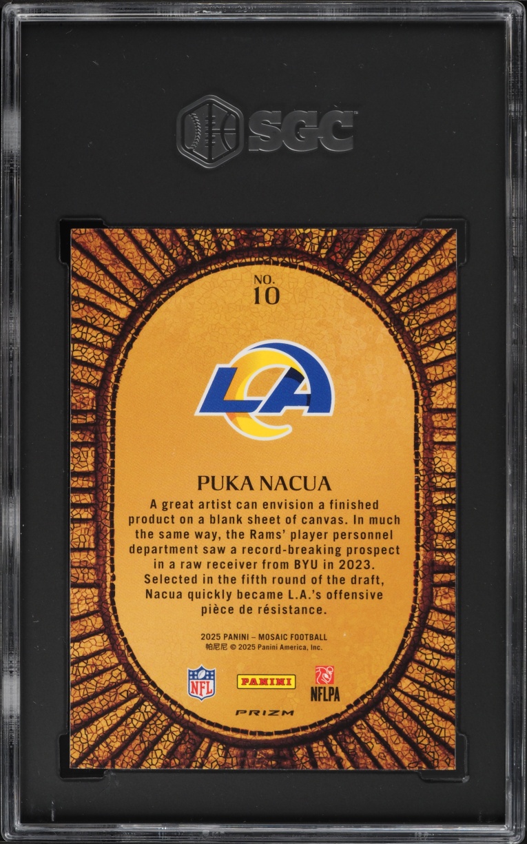 2025 Panini Mosaic Micro Mosaic Puka Nacua #10 SGC 9.5 MINT+