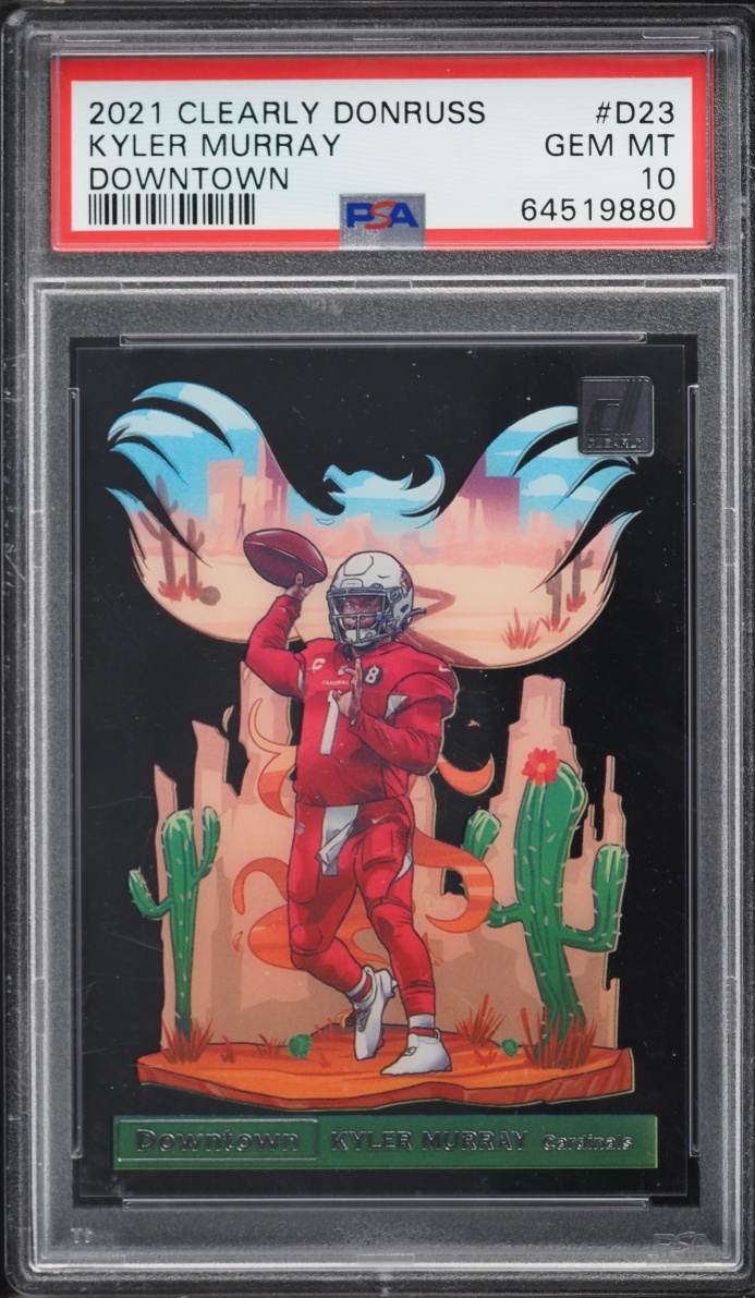 2021 Clearly Donruss Downtown Kyler Murray #D23 PSA 10 GEM MINT