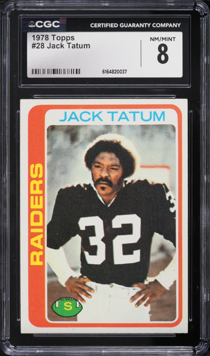 1978 Topps Football Jack Tatum #28 CGC 8 NM-MT