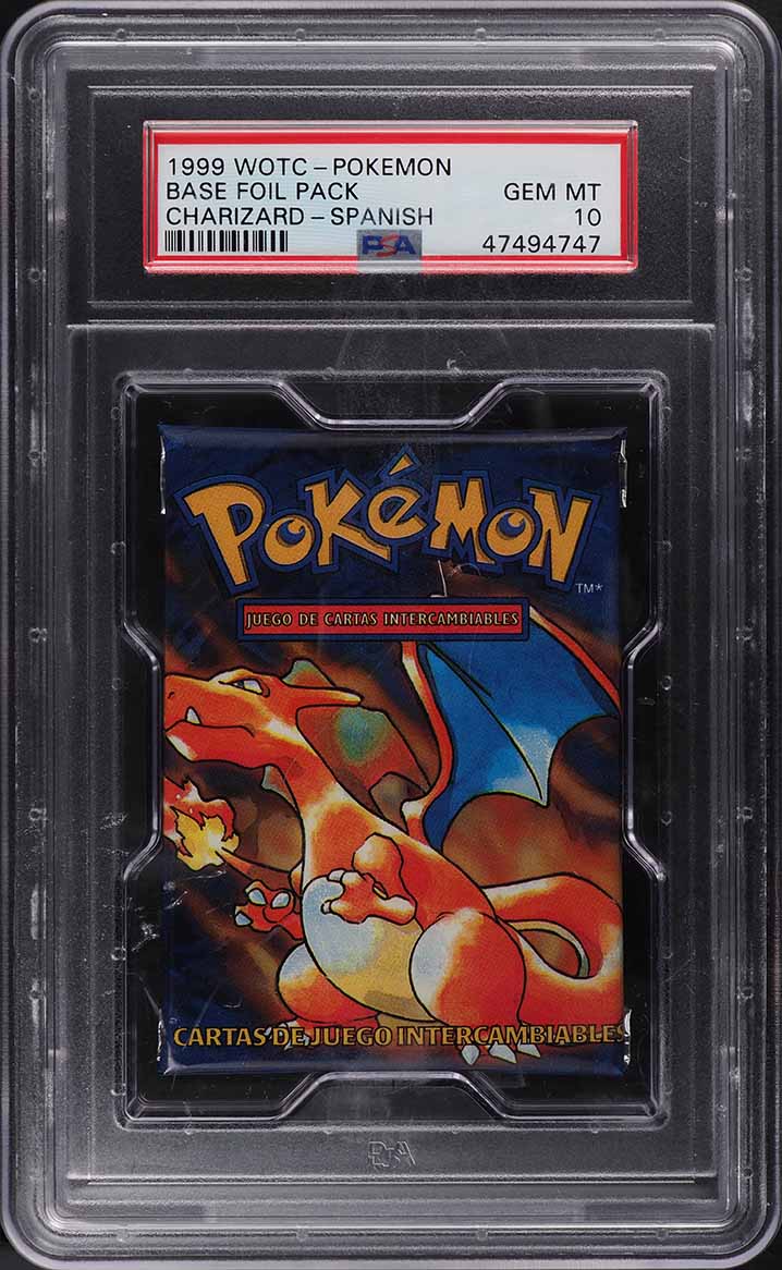 1999 Pokemon Spanish Base Set Booster Pack Charizard PSA 10 GEM MINT