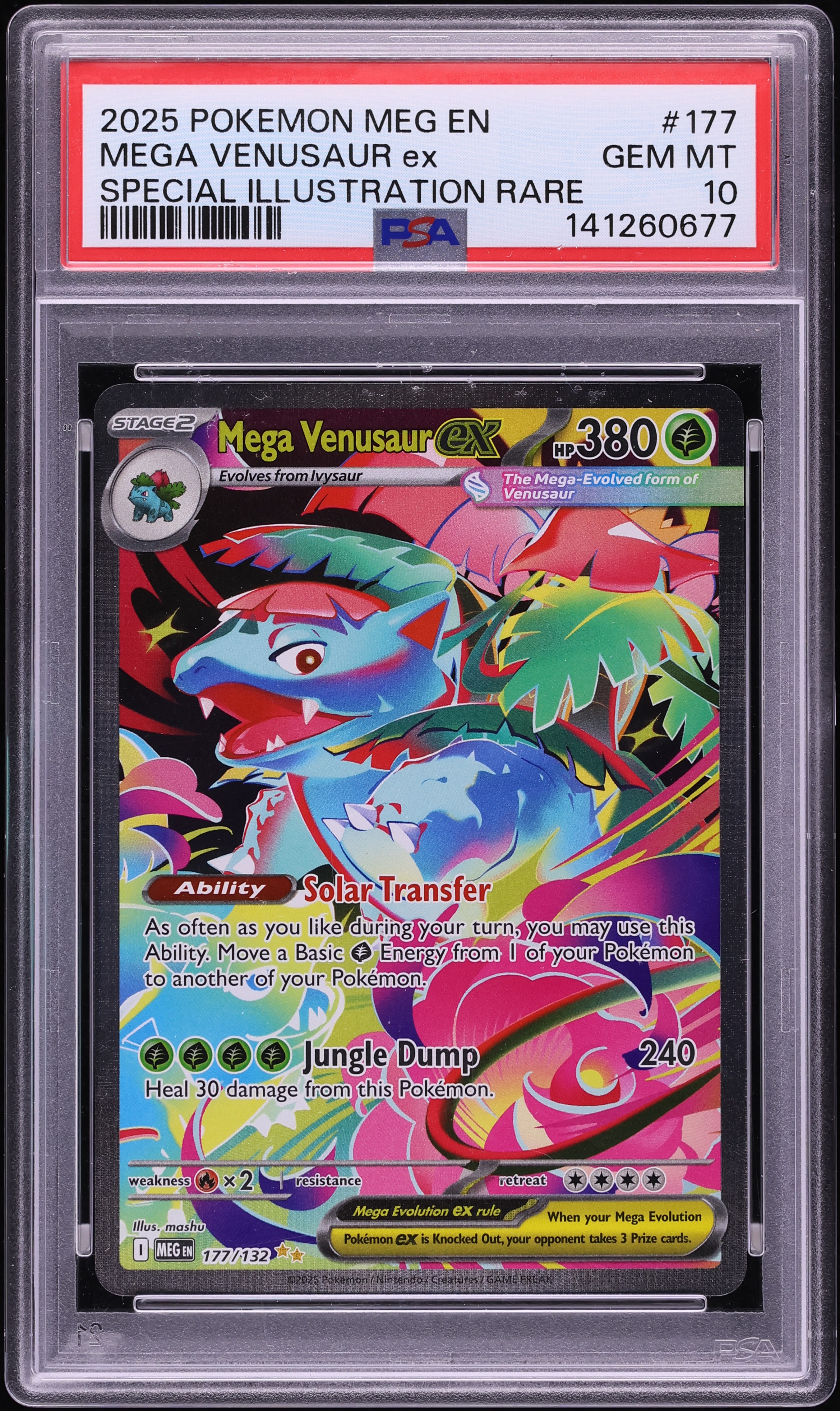 2025 Pokemon Mega Evolution SIR Mega Venusaur ex #177 PSA 10 GEM MINT
