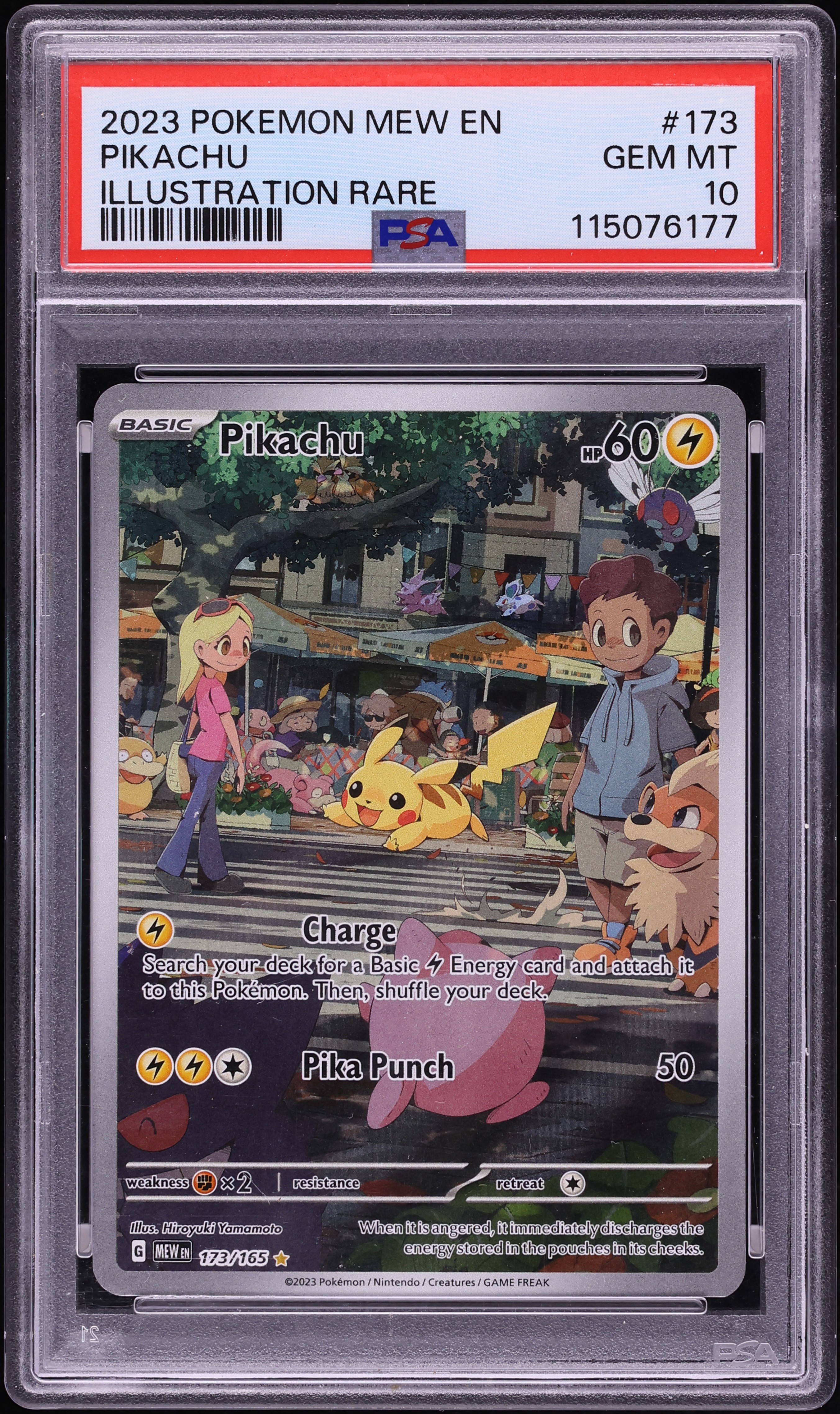 2023 Pokemon Scarlet & Violet 151 IR Pikachu #173 PSA 10 GEM MINT