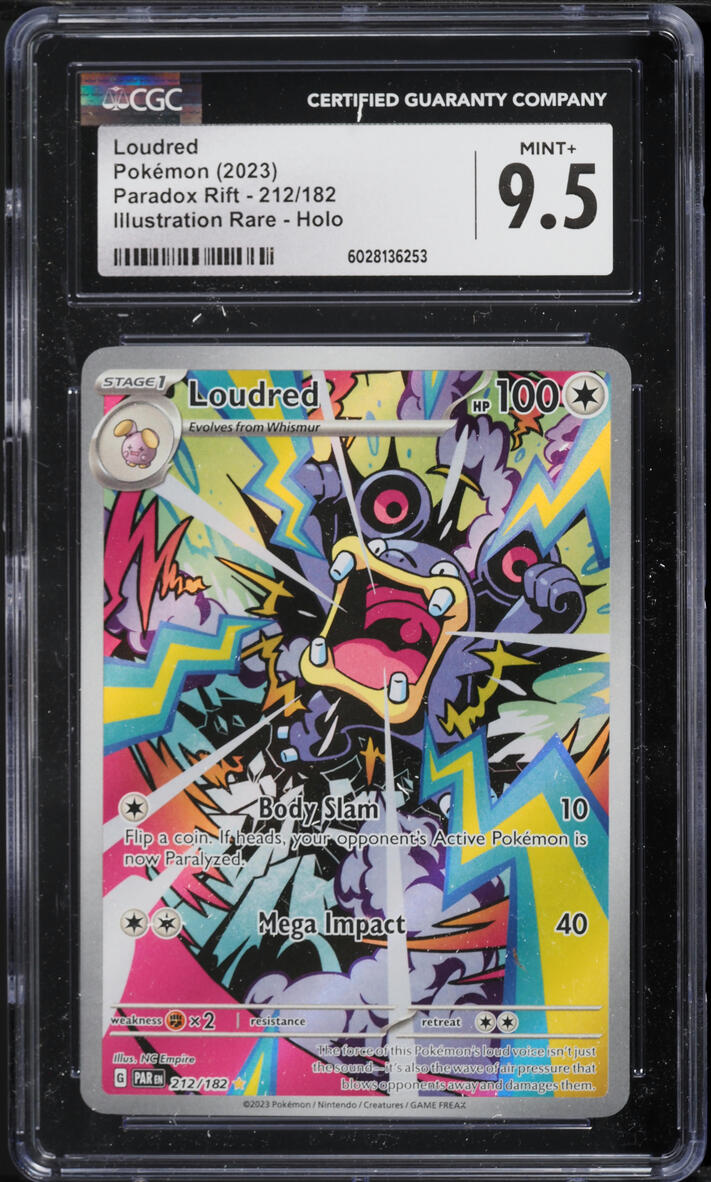 2023 Pokemon Scarlet & Violet Paradox Rift IR Loudred #212 CGC 9.5 MINT+