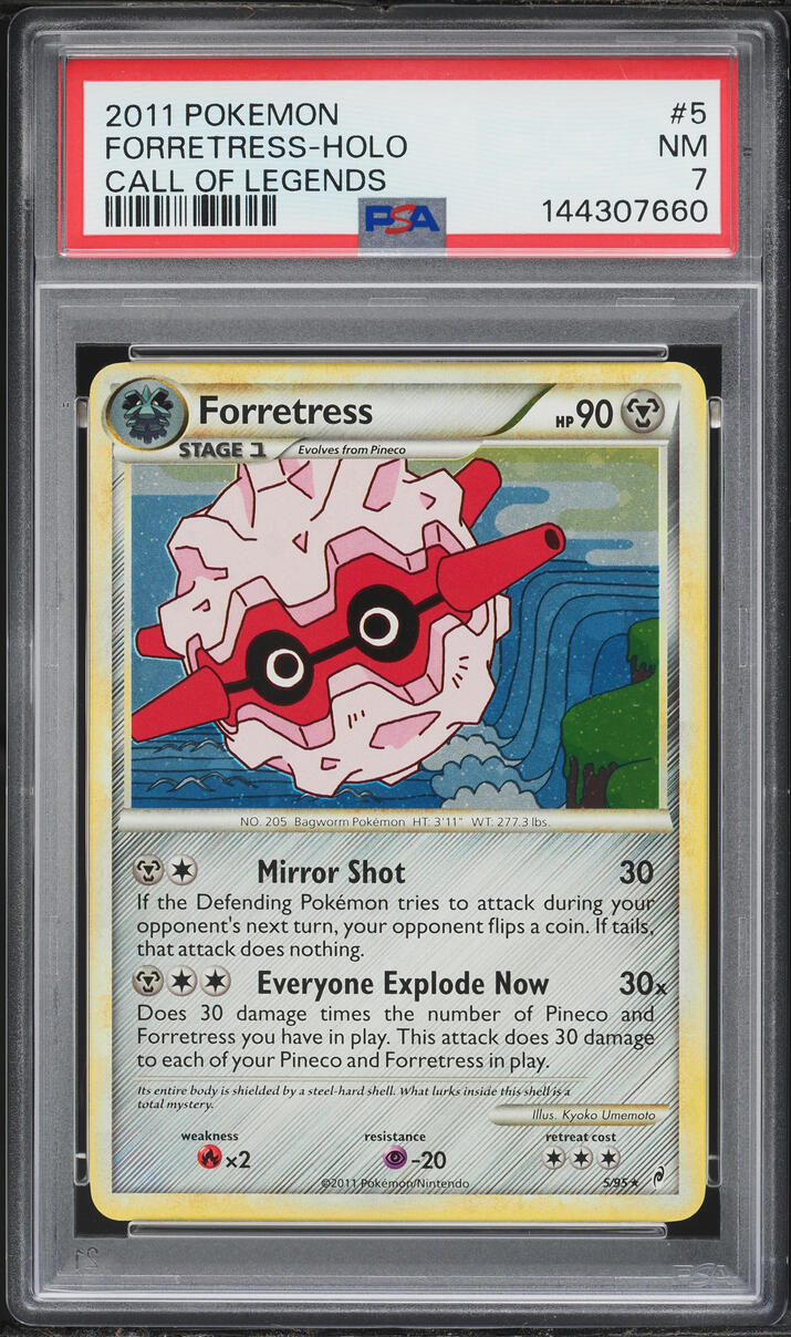2011 Pokemon Call Of Legends Holo Forretress #5 PSA 7 NRMT