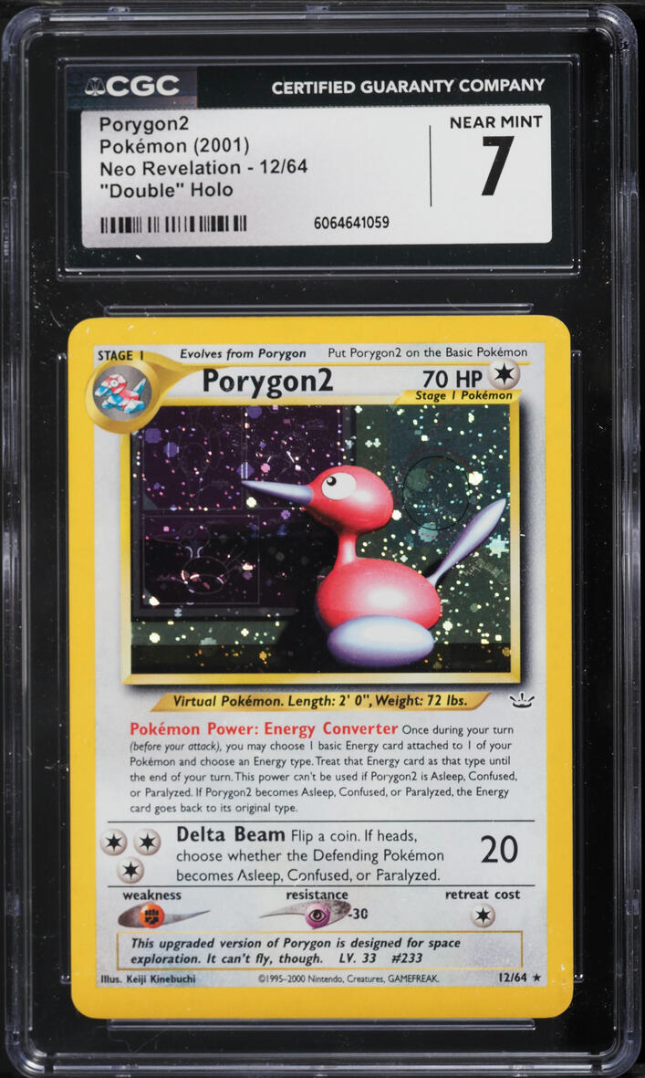 2001 Pokemon Neo Revelation "Double" Holo Porygon2 #12 CGC 7 NRMT