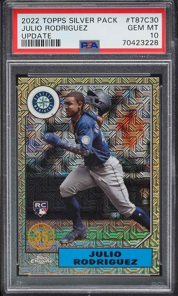 その他 2022 topps update Julio Rodriguez SP Julio Rodriguez 2022 Topps Chrome Update Rookie Debut Purple