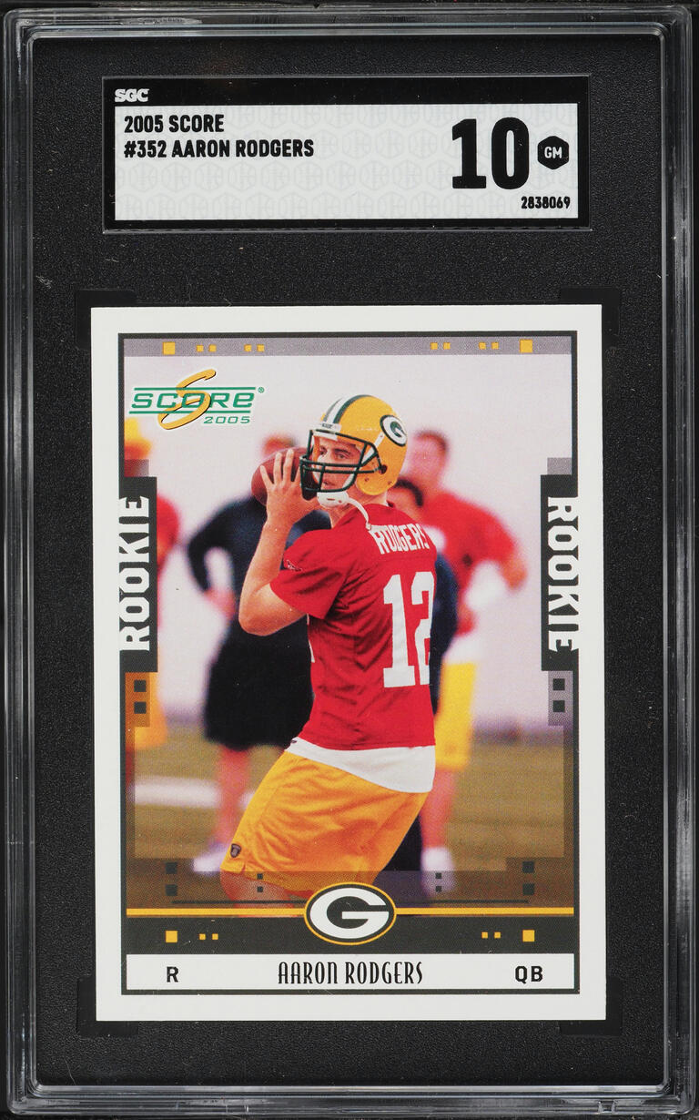 2005 Score Football Aaron Rodgers ROOKIE #352 SGC 10 GEM MINT