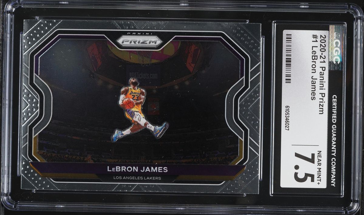 2020 Panini Prizm LeBron James #1 CGC 7.5 NRMT+