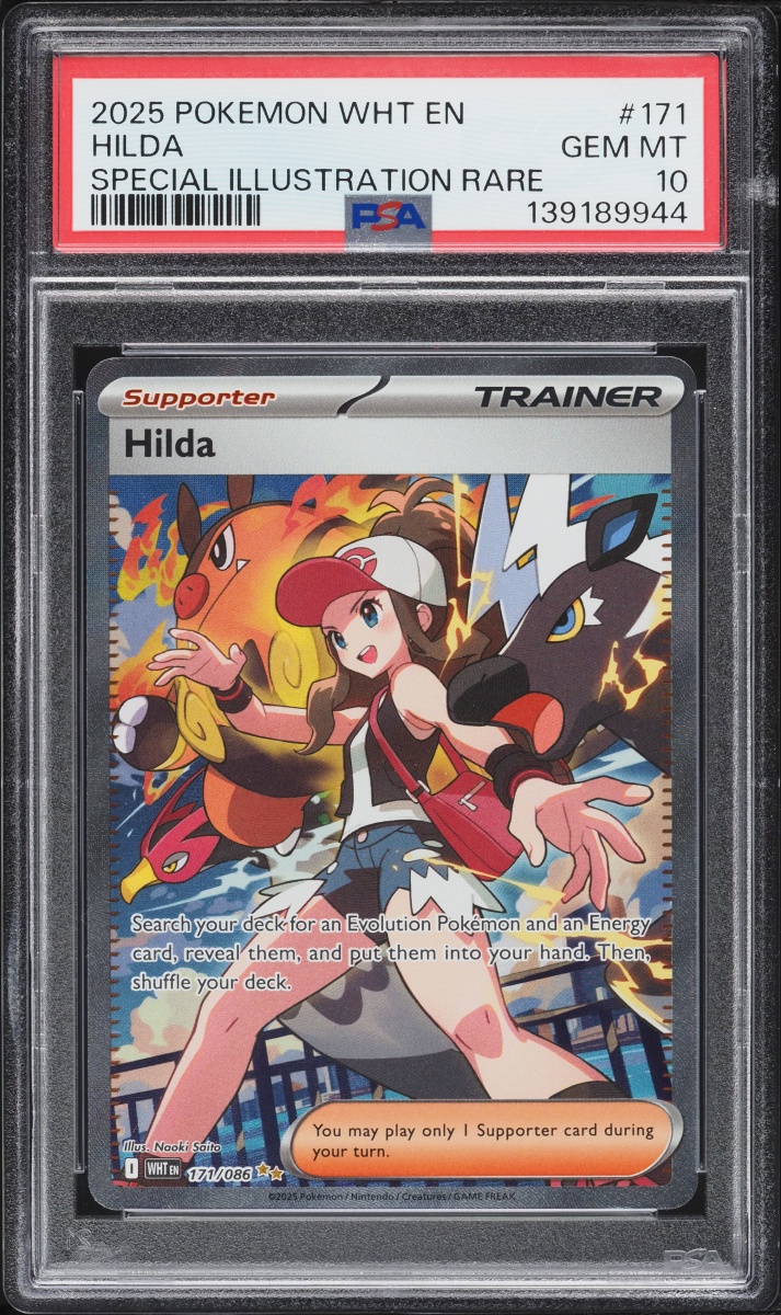 2025 Pokemon Scarlet & Violet White Flare SIR Hilda #171 PSA 10 GEM MINT