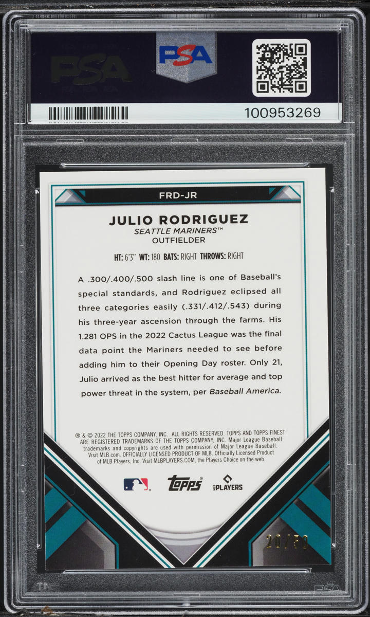 2022 Finest Design Variations Gold Refractor Julio Rodriguez