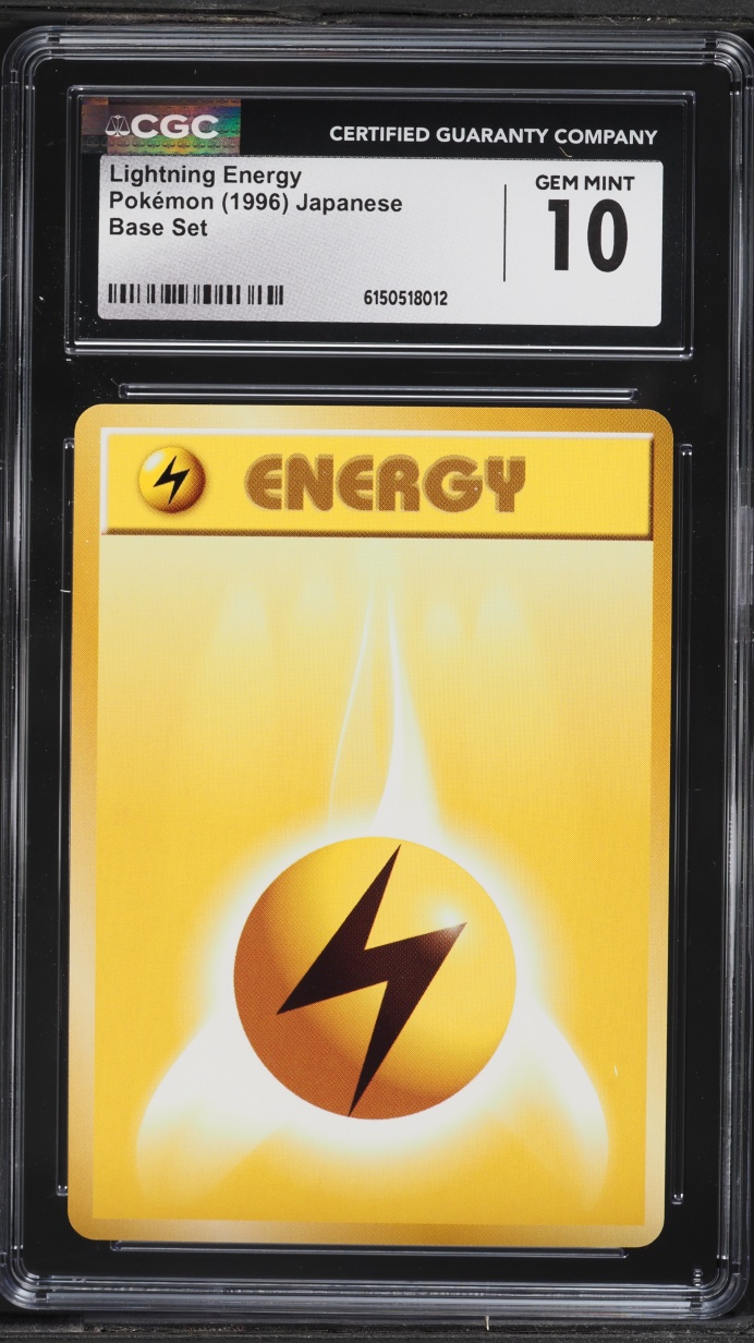 1996 Pokemon Japanese Base Set Lightning Energy CGC 10 GEM MINT