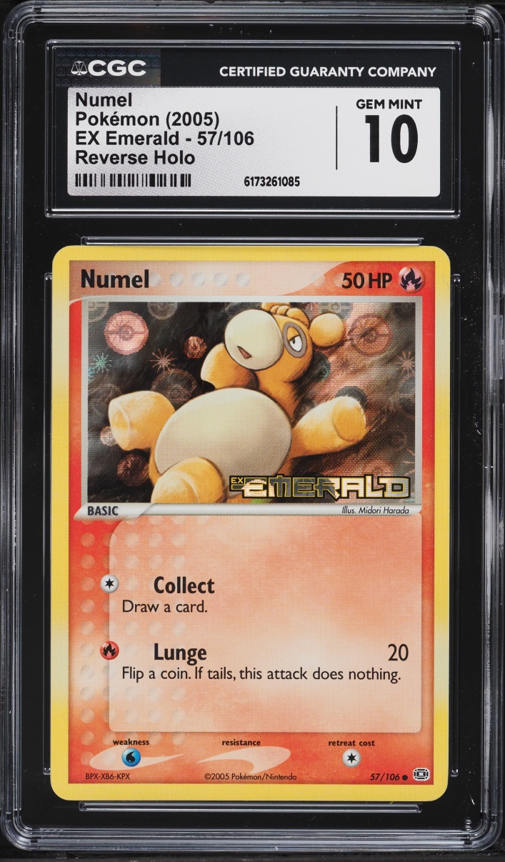 2005 Pokemon EX Emerald Reverse Holo Numel #57 CGC 10 GEM MINT