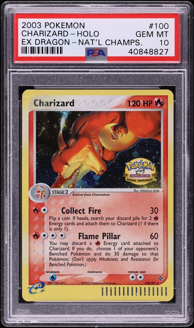 2003 Pokemon EX Dragon National Championships Holo Charizard #100 PSA 10 GEM MINT