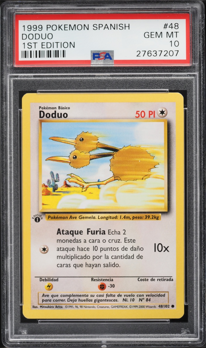 1999 Pokemon Spanish Base Set 1st Edition Doduo #48 PSA 10 GEM MINT