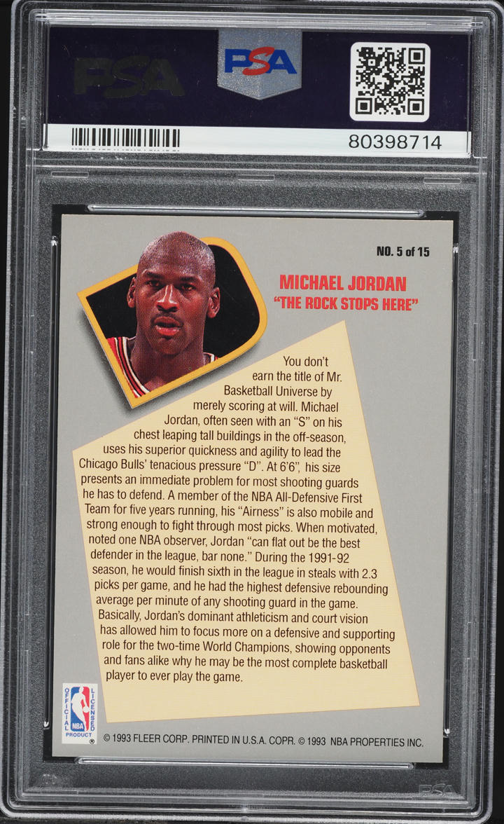 [お正月セール] 1992 Fleer マイケル ジョーダン PSA-9 美品！ Amazon.com: 1991-92 Fleer #29 Michael Jordan PSA 9 Graded