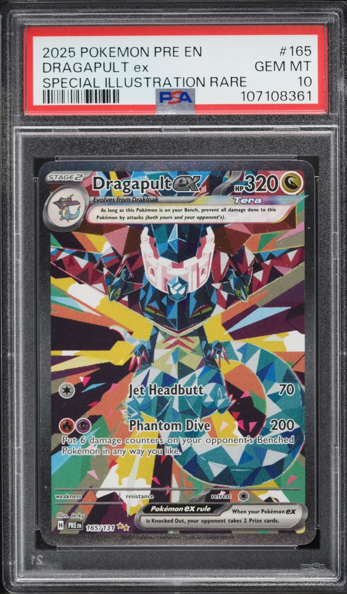 2025 Pokemon Scarlet & Violet Prismatic Evolutions SIR Dragapult EX #165 PSA 10 GEM MINT