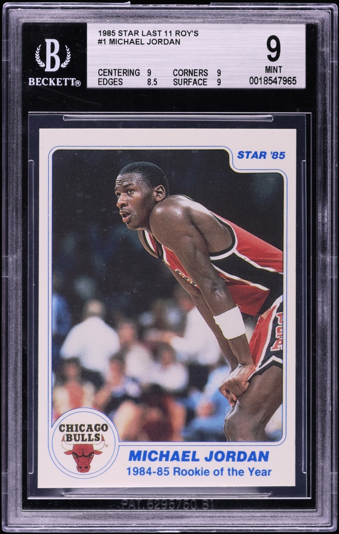1985 Star Last 11 ROY's Michael Jordan ROOKIE #1 BGS 9 MINT