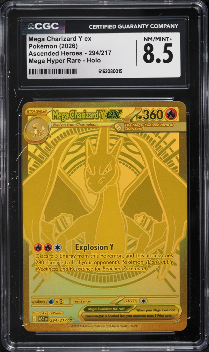 2026 Pokemon Mega Evolution Ascended Heroes MHR Mega Charizard Y Ex #294 CGC 8.5 NM-MT+