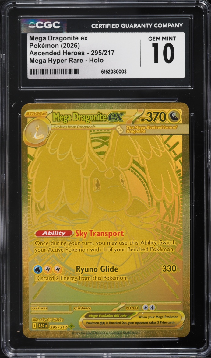 2026 Pokemon Mega Evolution Ascended Heroes MHR Mega Dragonite Ex #295 CGC 10 GEM MINT