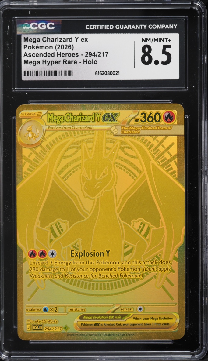 2026 Pokemon Mega Evolution Ascended Heroes MHR Mega Charizard Y Ex #294 CGC 8.5 NM-MT+