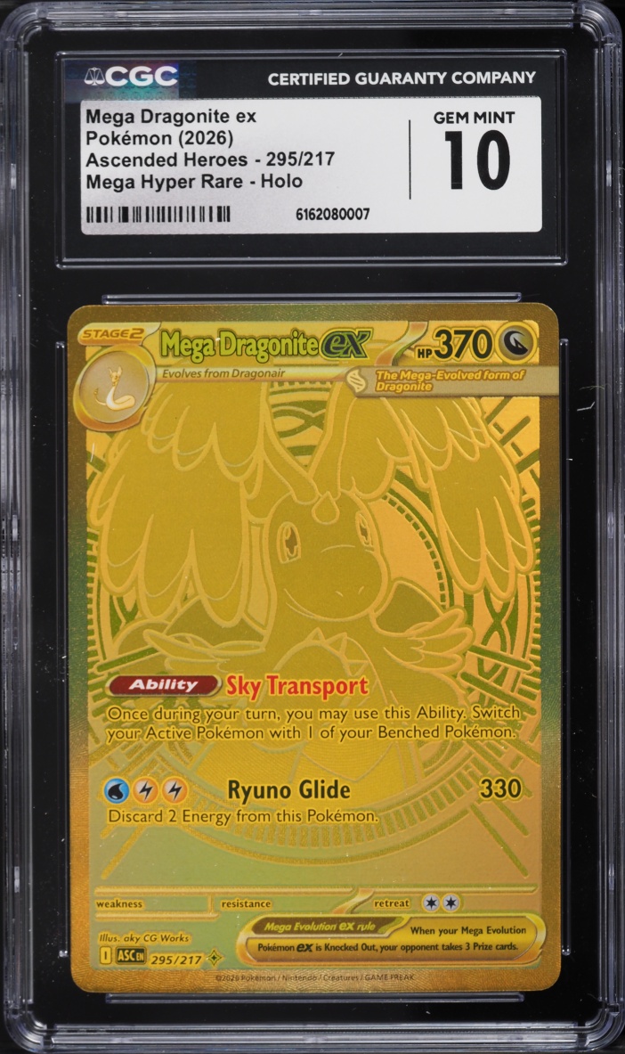 2026 Pokemon Mega Evolution Ascended Heroes MHR Mega Dragonite Ex #295 CGC 10 GEM MINT