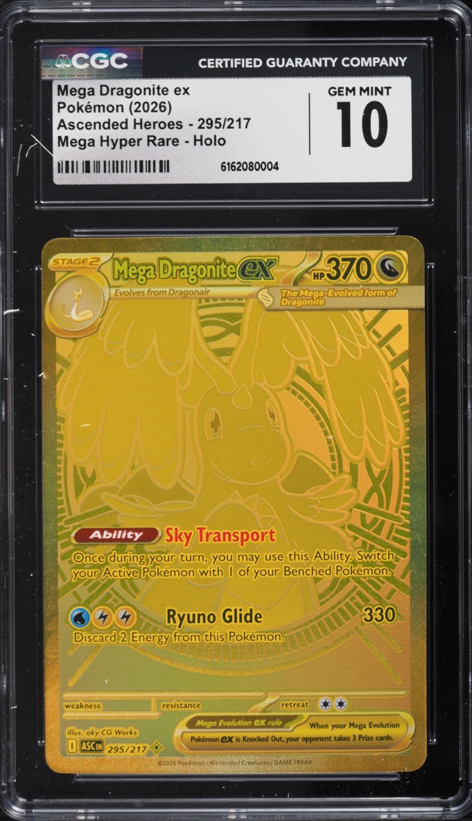 2026 Pokemon Mega Evolution Ascended Heroes MHR Mega Dragonite Ex #295 CGC 10 GEM MINT