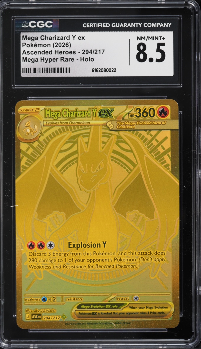 2026 Pokemon Mega Evolution Ascended Heroes MHR Mega Charizard Y Ex #294 CGC 8.5 NM-MT+