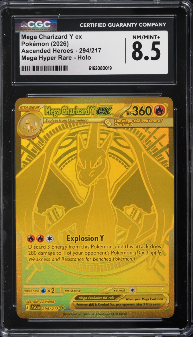 2026 Pokemon Mega Evolution Ascended Heroes MHR Mega Charizard Y Ex #294 CGC 8.5 NM-MT+