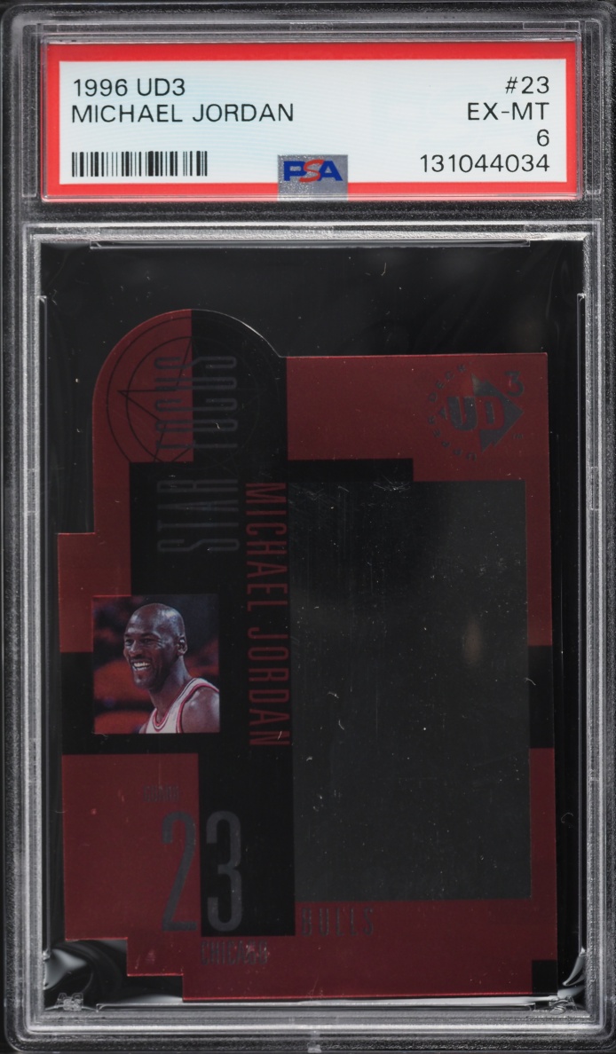 1996 UD3 Star Focus Die-Cut Michael Jordan #23 PSA 6 EXMT