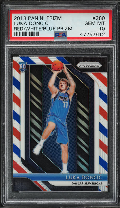 2018 Panini Prizm Silver Luka Doncic ROOKIE #280 PSA 9 MINT on