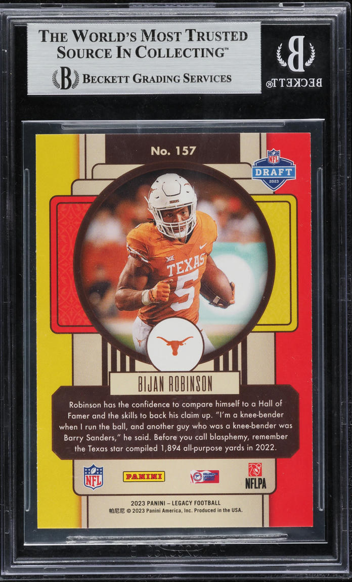 2023 Panini Legacy Bijan Robinson ROOKIE #157 BGS 9 MINT