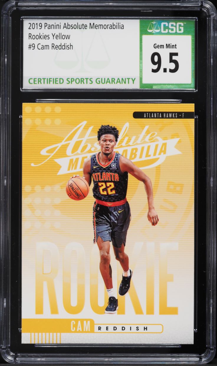 2019 Absolute Memorabilia Rookies Yellow Cam Reddish ROOKIE #9 CSG 9.5 GEM MINT - Main Image