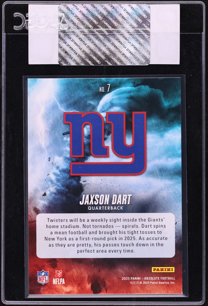 2025 Absolute By Storm Jaxson Dart ROOKIE #7 CGC AUTH