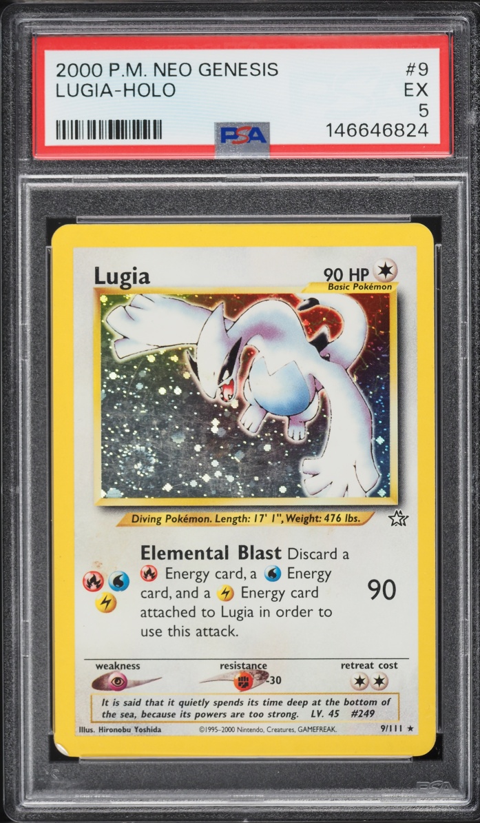 2000 Pokemon Neo Genesis Holo Lugia #9 PSA 5 EX