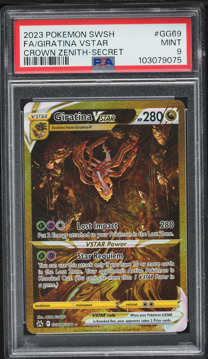 2023 Pokemon SWSH Crown Zenith Full Art Zenith Giratina VSTAR #GG69 PSA 9 MINT