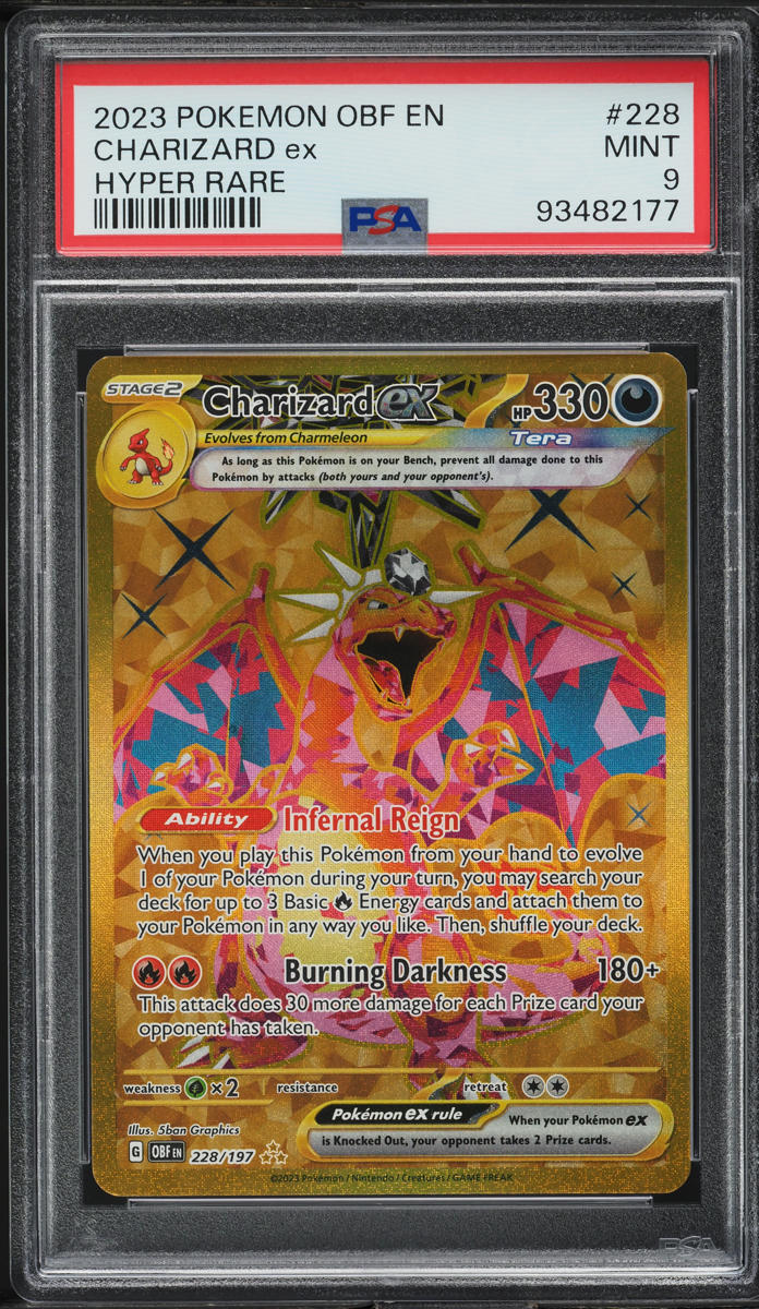 2023 Pokemon SV Obsidian Flames Hyper Rare Charizard ex #228 PSA 9 MINT