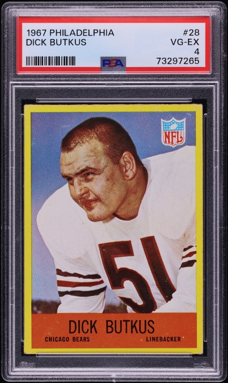 1967 Philadelphia Dick Butkus #28 PSA 4 VGEX