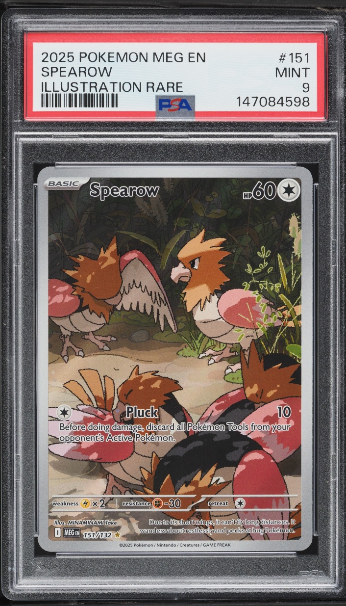 2025 Pokemon Mega Evolution IR Spearow #151 PSA 9 MINT