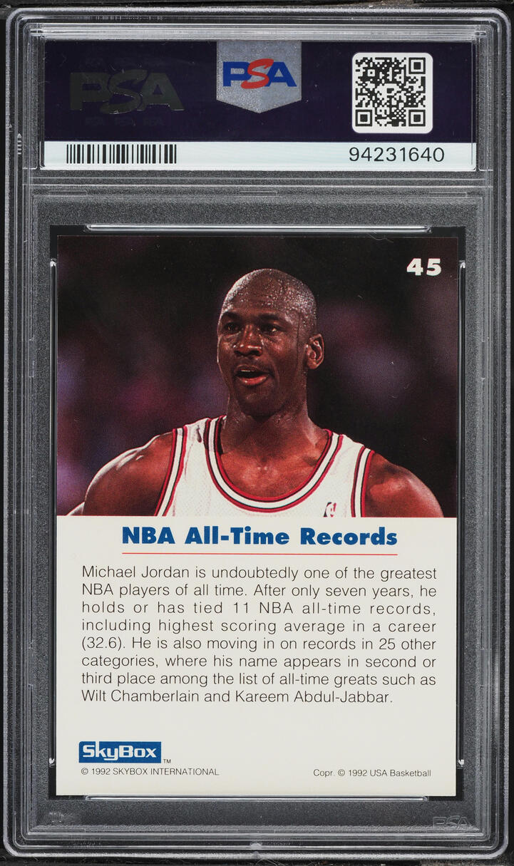 1992 Skybox USA Basketball Michael Jordan #45 PSA 10 GEM MINT