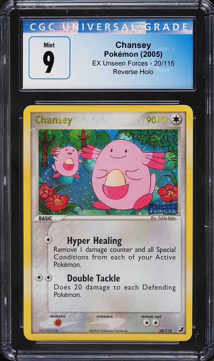 2005 Pokemon EX Unseen Forces Reverse Holo Chansey #20 CGC 9 MINT
