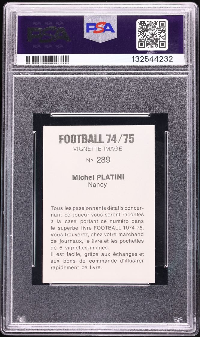 1974 Ageducatifs Soccer Michel Platini ROOKIE #289 PSA 8 NM-MT