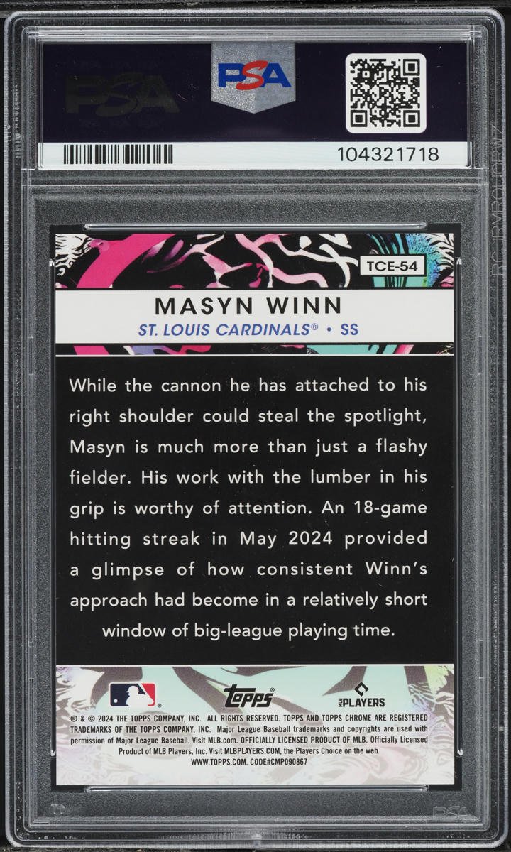 2024 Topps Chrome Expose Red Refractor Masyn Winn ROOKIE 5/5 #TCE54 PSA 9 MINT