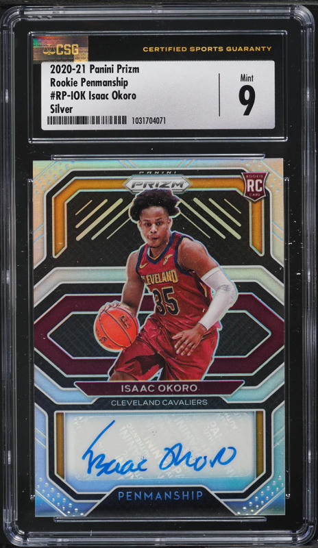 2020 Panini Prizm Signatures Isaac Okoro ROOKIE AUTO #RS-IOK PSA