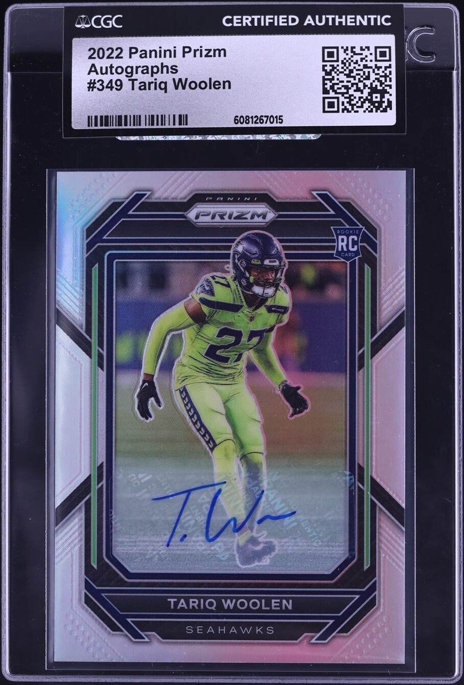2022 Panini Prizm Silver Tariq Woolen ROOKIE AUTO #349 CGC AUTH