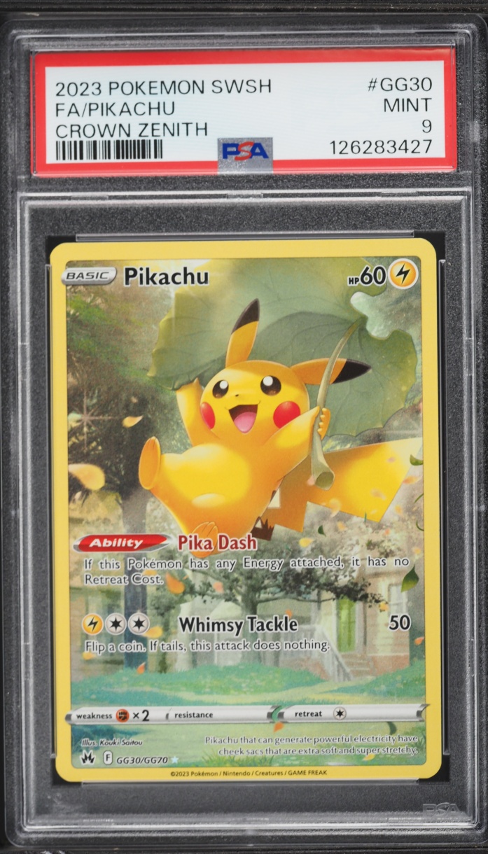 2023 Pokemon Sword & Shield Crown Zenith Full Art Pikachu #GG30 PSA 9 MINT