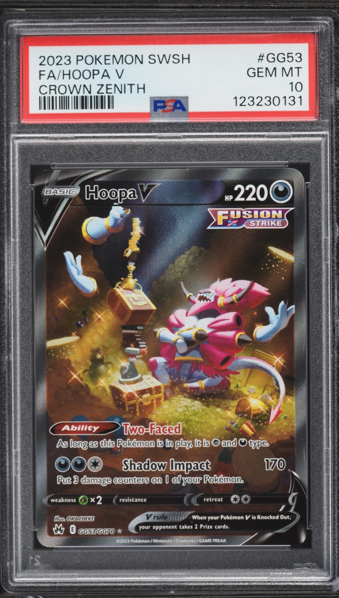 2023 Pokemon Sword & Shield Crown Zenith Alt Art Hoopa V #GG53 PSA 10 GEM MINT