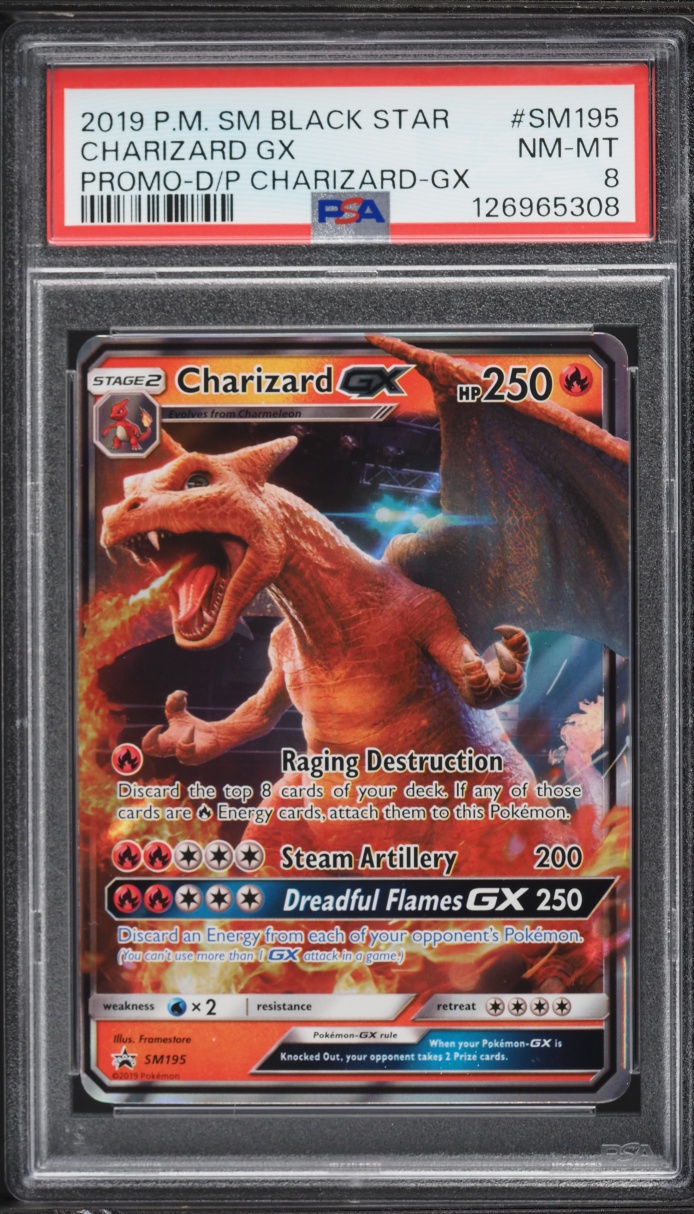 2019 Pokemon Sun & Moon Promo Detective Pikachu Charizard GX #SM195 PSA 8 NM-MT