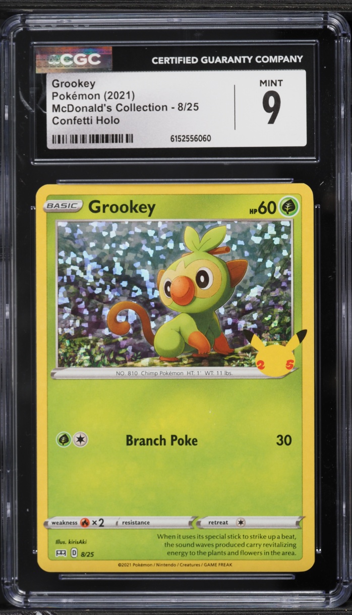 2021 Pokemon Sword & Shield McDonald's Collection Holo Grookey #8 CGC 9 MINT